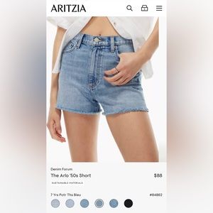 Aritzia Denim Forum Arlo shorts, size 26
